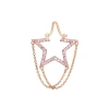 Exaggerated five-star micro-inlaid chain earrings details Picture